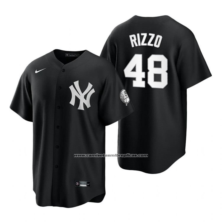 Camiseta Beisbol Hombre New York Yankees Anthony Rizzo Replica 2021 Negro